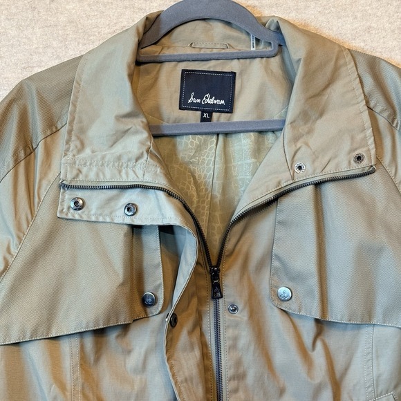 Sam Edelman Coat Jacket Womens ‎ XL Green Zip Pockets Breathable Mesh Details - Picture 5 of 8